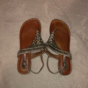 Jeweled sandals worn once.